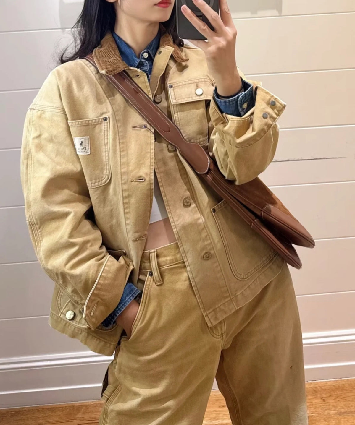 R. Lauren Woman Canvas Workwear Barn Jacket