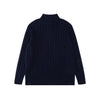 Ralph Lauren High-Density Embroidered Half-Turtleneck Cable Knit Sweater