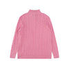 Ralph Lauren High-Density Embroidered Half-Turtleneck Cable Knit Sweater