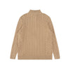 Ralph Lauren High-Density Embroidered Half-Turtleneck Cable Knit Sweater