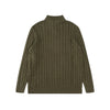 Ralph Lauren High-Density Embroidered Half-Turtleneck Cable Knit Sweater