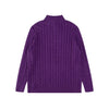 Ralph Lauren High-Density Embroidered Half-Turtleneck Cable Knit Sweater