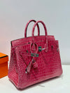 Birkin 25 Niloticus Croc 🐊  Fuchsia