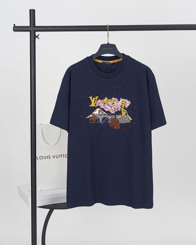 Louis Vuitton Istakoz & Sakura Nakışlı Tişört – Lupo Collection