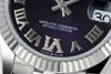 Datejust 31 mm Purple Roman Dial | Fluted Bezel | Steel Jubilee | ETA 2688
