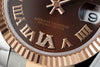 Datejust 31 mm Chocolate Roman Dial | Rose Gold Two-Tone Oyster ETA