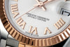 Datejust 31 mm White Roman Dial | Rose Gold Two-Tone Jubilee ETA