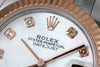Datejust 31 mm White Diamond Dial | Everose Two-Tone Oyster ETA
