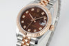 Datejust 31 mm Chocolate Diamond Dial | Everose Two-Tone Jubilee ETA