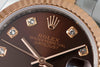 Datejust 31 mm Chocolate Diamond Dial | Everose Two-Tone Oyster ETA