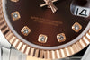 Datejust 31 mm Chocolate Diamond Dial | Everose Two-Tone Oyster ETA
