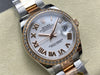 Datejust 31 mm White Roman Dial | Everose Two-Tone Oyster | Diamond Bezel | ETA 2688