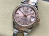 Datejust 31 mm Pink Baton Dial | Everose Two-Tone Oyster | Diamond Bezel | ETA 2688