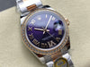 Datejust 31 mm Purple Roman Dial | Everose Two-Tone Oyster | Diamond Bezel | ETA 2688
