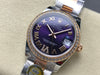 Datejust 31 mm Purple Roman Dial | Everose Two-Tone Oyster | Diamond Bezel | ETA 2688