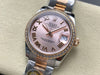 Datejust 31 mm Pink Roman Dial | Everose Two-Tone Oyster | Diamond Bezel | ETA 2688