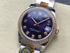 Datejust 31 mm Purple Diamond Dial | Everose Two-Tone Oyster | Diamond Bezel | ETA 2688