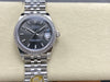 Datejust 31 mm Dark Rhodium Baton Dial | Steel Jubilee | Diamond Bezel | ETA 2688