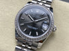 Datejust 31 mm Dark Rhodium Baton Dial | Steel Jubilee | Diamond Bezel | ETA 2688