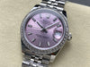 Datejust 31 mm Pink Baton Dial | Steel Jubilee | Diamond Bezel | ETA 2688
