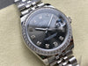 Datejust 31 mm Dark Rhodium Diamond Dial | Steel Jubilee | Diamond Bezel | ETA 2688