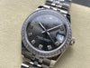 Datejust 31 mm Dark Rhodium Diamond Dial | Steel Jubilee | Diamond Bezel | ETA 2688