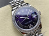 Datejust 31 mm Purple Roman Dial | Steel Jubilee | Diamond Bezel | ETA 2688
