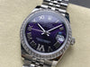 Datejust 31 mm Purple Roman Dial | Steel Jubilee | Diamond Bezel | ETA 2688