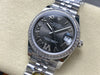 Datejust 31 mm Dark Rhodium Roman Dial | Steel Jubilee | Diamond Bezel | ETA 2688