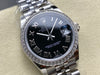 Datejust 31 mm Black Roman Dial | Steel Jubilee | Diamond Bezel | ETA 2688