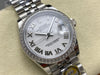 Datejust 31 mm White Roman Dial | Steel Jubilee | Diamond Bezel | ETA 2688