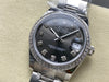 Datejust 31 mm Dark Rhodium Diamond Dial | Steel Oyster | Diamond Bezel | ETA 2688