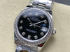 Datejust 31 mm Black Diamond Dial | Steel Oyster | Diamond Bezel | ETA 2688