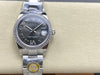 Datejust 31 mm Dark Rhodium Roman Dial | Steel Oyster | Diamond Bezel | ETA 2688