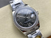 Datejust 31 mm Dark Rhodium Roman Dial | Steel Oyster | Diamond Bezel | ETA 2688