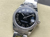 Datejust 31 mm Black Roman Dial | Steel Oyster | Diamond Bezel | ETA 2688