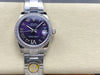 Datejust 31 mm Purple Roman Dial | Steel Oyster | Diamond Bezel | ETA 2688