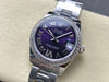 Datejust 31 mm Purple Roman Dial | Steel Oyster | Diamond Bezel | ETA 2688