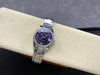 Datejust 31 mm Purple Roman Dial | Steel Oyster | Diamond Bezel | ETA 2688