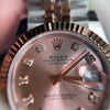 ARF – Datejust 31 mm Pembe Diamond Dial | Çelik / Rose Gold Jubilee | Yivli Bezel | ARF 2236