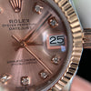 ARF – Datejust 31 mm Pembe Diamond Dial | Çelik / Rose Gold Jubilee | Yivli Bezel | ARF 2236