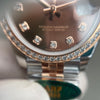 ARF – Datejust 31 mm Chocolate Diamond Dial | Çelik / Rose Gold Jubilee | Taşlı Bezel | ARF 2236