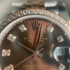 ARF – Datejust 31 mm Chocolate Diamond Dial | Çelik / Rose Gold Jubilee | Taşlı Bezel | ARF 2236