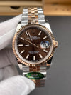 ARF – Datejust 36 126231 Chocolate Baton Dial | Çelik / Rose Gold Jubilee | Yivli Bezel | Super Clone 3235