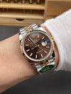 ARF – Datejust 36 126231 Chocolate Baton Dial | Çelik / Rose Gold Jubilee | Yivli Bezel | Super Clone 3235